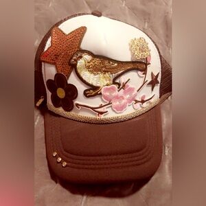 Trucker hat with patches